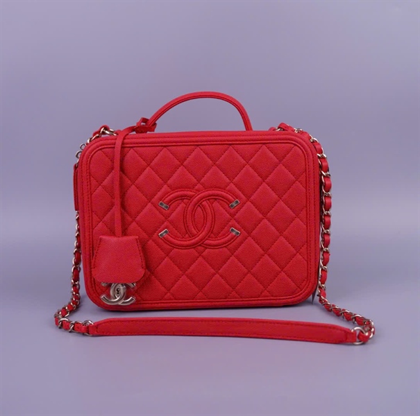 Túi Chanel Vanity màu cam (29165821) sz24 (BQ) KG+
