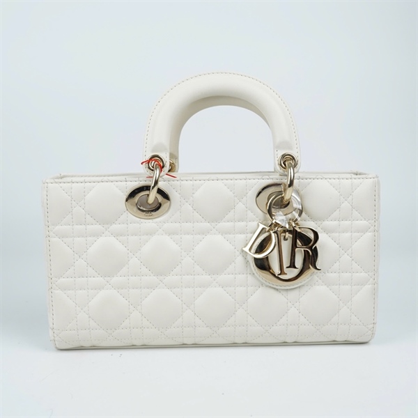 Túi Dior Joy trắng 2 trap (10-MA-1221) sz26 (BMC) KG+