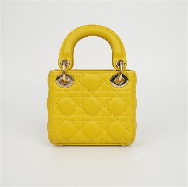 Túi Dior Lady màu vàng sz micro (thuật) +
