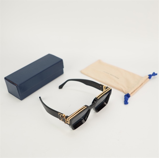 Kính LV đen viền vàng KG+