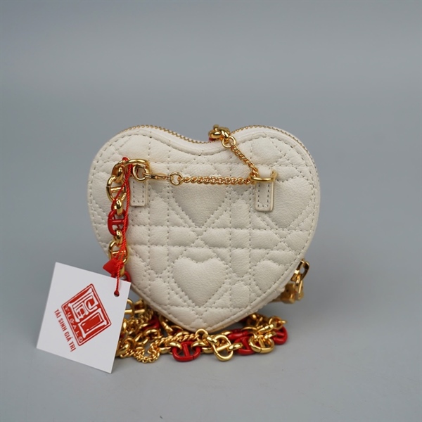 Túi Dior trái tim trắng (43-MA-0251) sz10 (LN) KG+