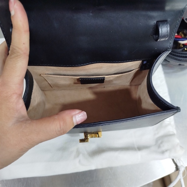 Túi GG Đen Phối Đỏ Xanh Rêu+