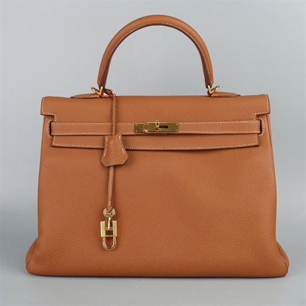 Túi Hermes Kelly nâu kèm ổ + 2 chìa sz35 (BQ) KG+