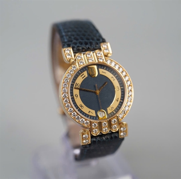 Đồng hồ Hary Winston zin xanh da trăn (NO0179) (HC) KG+