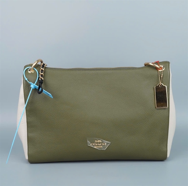 Túi Coach xanh trắng sz31 (ALT) KG+