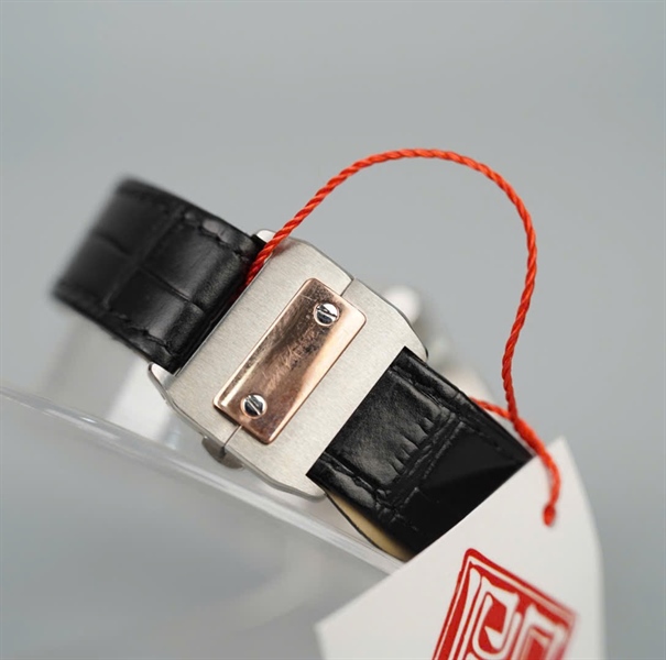 Đồng hồ Cartier đính kim cương quai đen (499760SX) sz32 (HC) +