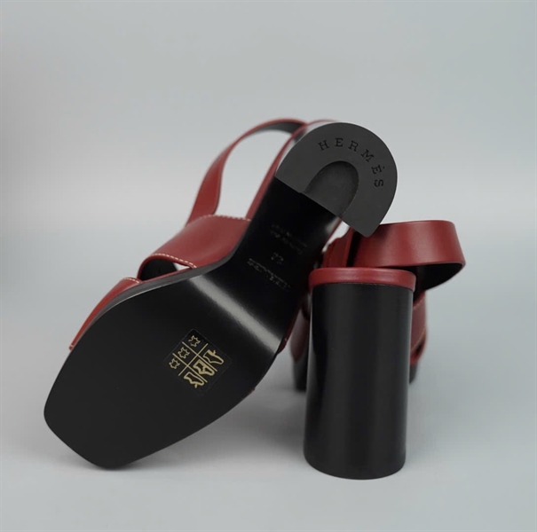 Giày Hermes đỏ sz36 cao 10P (ALT) KG+