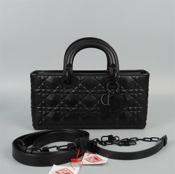 Túi Dior Joy kim cương đen 2strap sz26 (HC)+