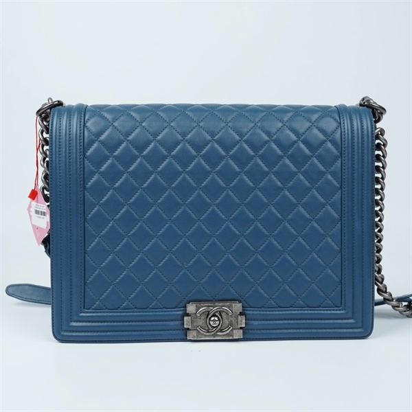 Túi Chanel Boy xanh (23155133) sz30 (A-T) KG+