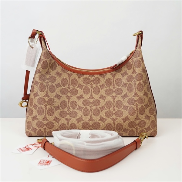 Túi Coach thuyền màu nâu 2 strap sz29 +