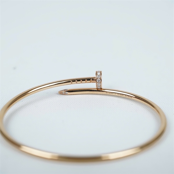 Vòng tay Cartier đinh vàng đính kim sz17 (337BUC) KG+