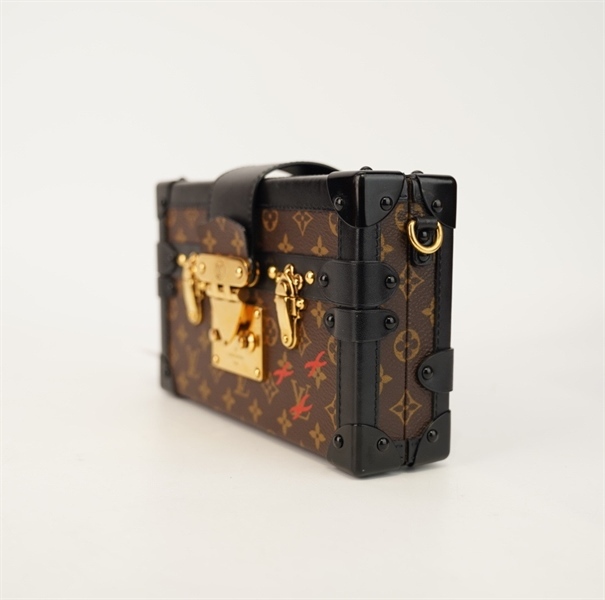 Túi LV trunk hoa nâu viền đen PL1127 sz20 KG+