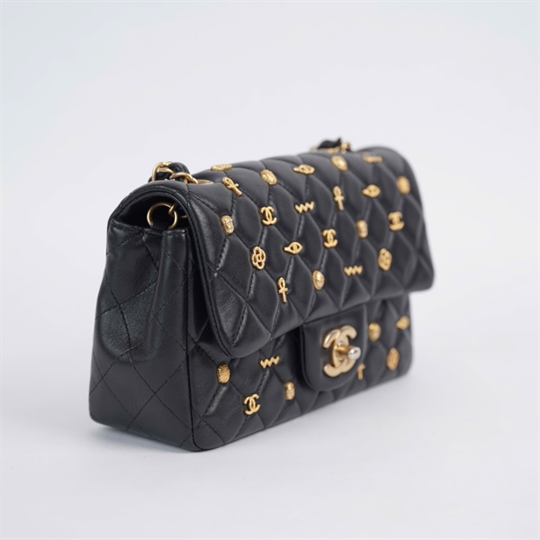 Túi Chanel Charm đen (28013139) sz20 (BQ) KG+
