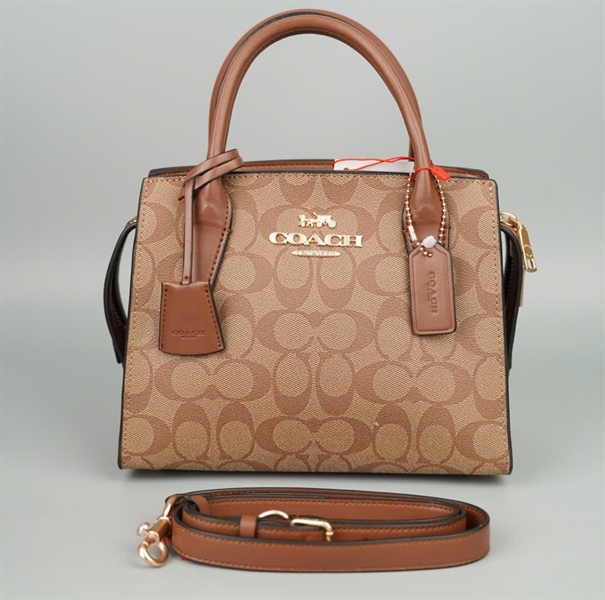 Túi Coach handle nâu sz21 +
