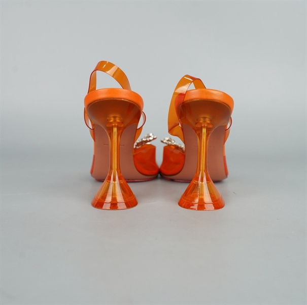 Giày Amina Muaddi Heels cam cao 11 sz37.5 KG+