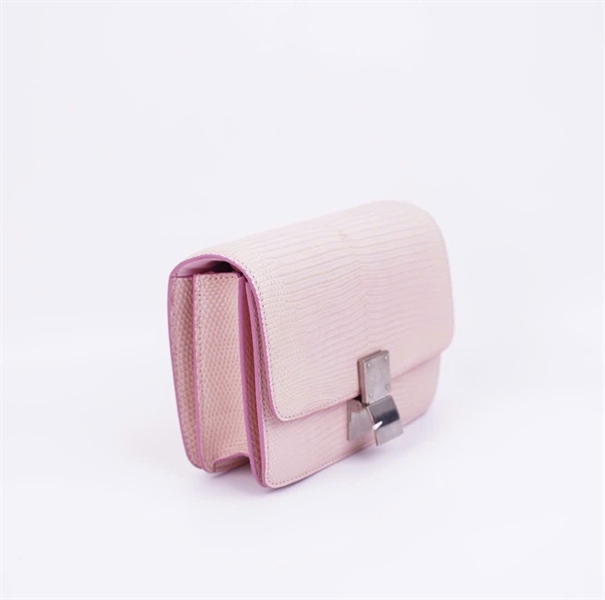 Túi Celine Lizard màu hồng nhạt sz16 +
