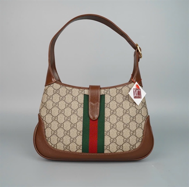 Túi GG Jacki xám nâu (520931) sz28 (BQ) KG+