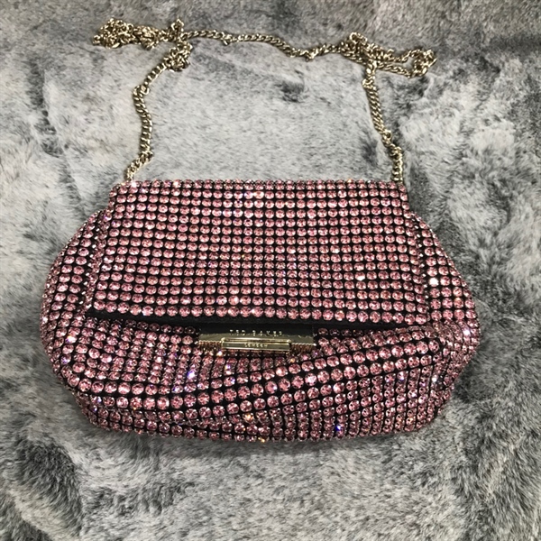 Túi Ted Baker đá hồng lấp lánh KG+
