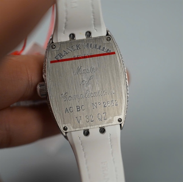 Đồng hồ Franck Muller trắng mặt vuông hình trái tim (No2652) (HC) KG+