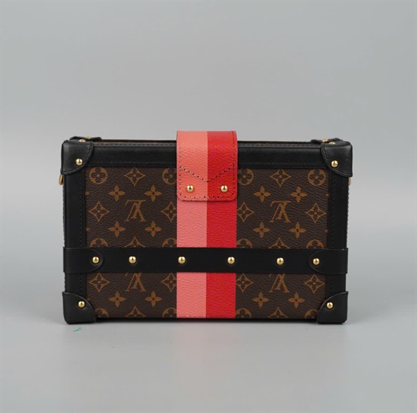 Túi LV Trunk hoa nâu sọc đỏ sz20 (BMC)+