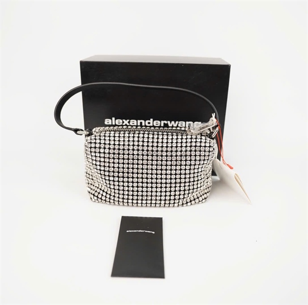 Túi Alexanderwang đen lấp lánh size 17 (Manly) KG+