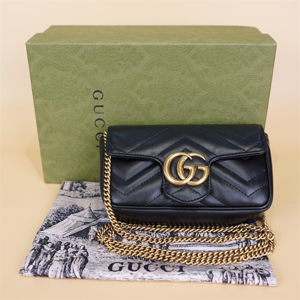 Túi GG marmont đen nhỏ KG+