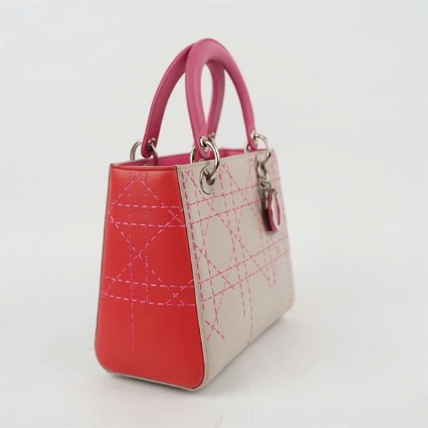 Túi Dior Lady hồng (02-MA-1124) szM (BQ) KG+