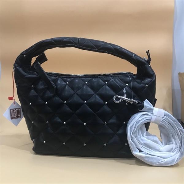 Túi Versace đen đính đá KG+