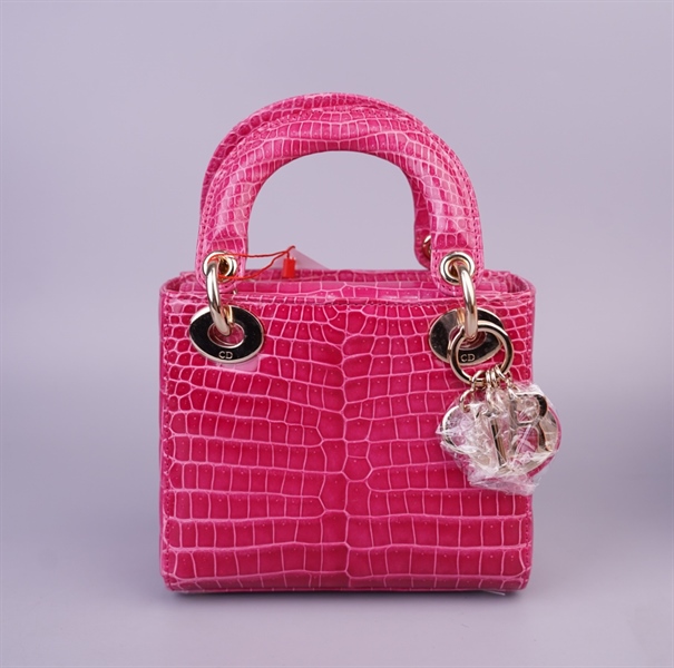 Túi Dior Lady hồng (02-MA-0148) sz mini (BMC) KG+