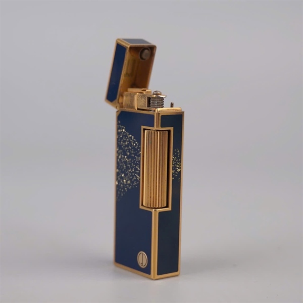 Bật lửa Dunhill xanh họa tiết ánh sao KG+