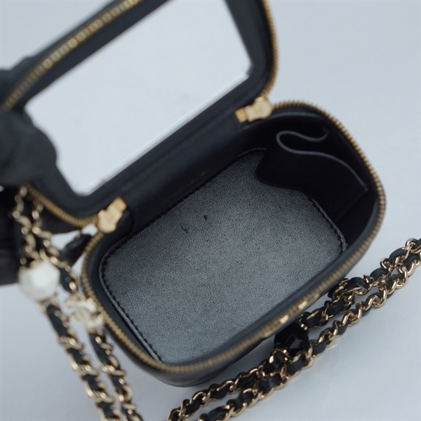 Túi Chanel Vanity đen (LUK7THK5) sz10 (BQ) KG+