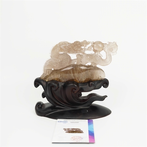 Tác phẩm rồng thạch anh tóc vàng 387342 ( thiếu sổ) KG+