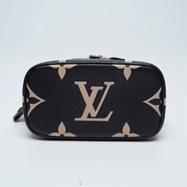 Túi LV Vanity đen hoa trắng kèm 2 chìa ko ổ khóa sz20 KG+