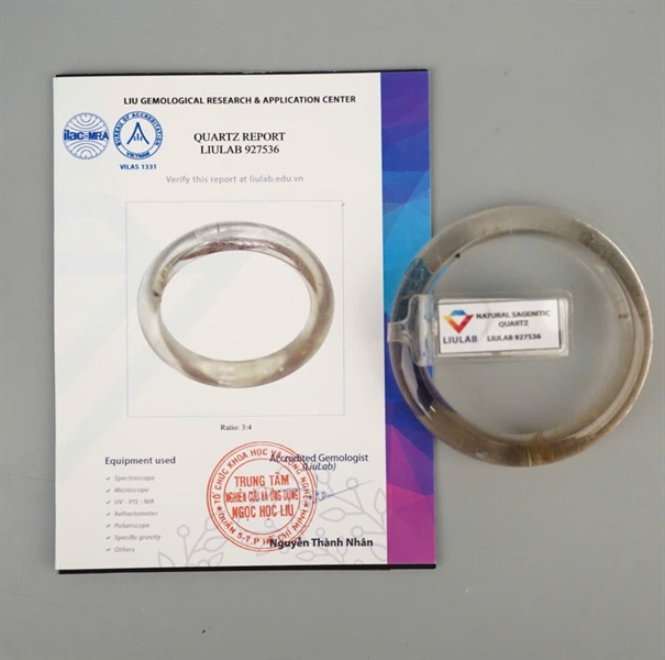 Vòng bản liền thạch anh tóc vàng 927536 KG+