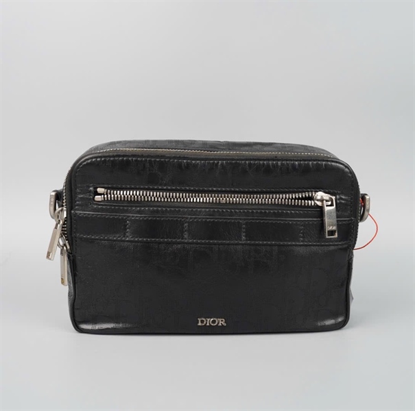 Túi Dior đeo chéo màu đen sz22 KG+