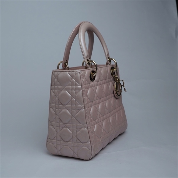 Túi Dior Lady hồng nude (15-BO-1107) szM (BQ) KG+