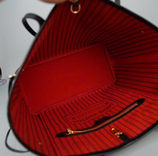 Túi LV Neverfull hoa nâu kèm ví sz32 (HC)+