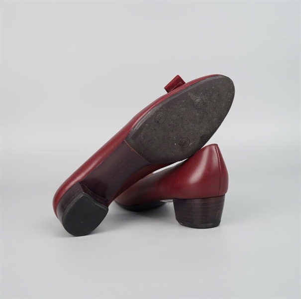 Giày Salvatore màu nâu đỏ sz7 cao 3p (NO)