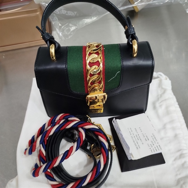 Túi GG Đen Phối Đỏ Xanh Rêu +