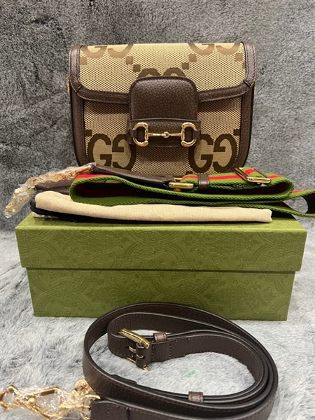 Túi GC 1955 nâu chữ gc mini+