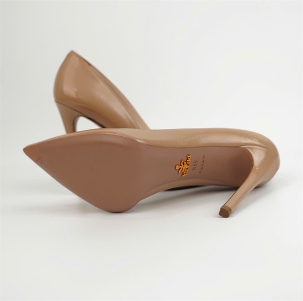 Giày Prada màu nude cao 12p sz39.5 +