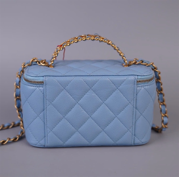 Túi Chanel Vanity xanh (32027277) sz16 (BMC) KG+