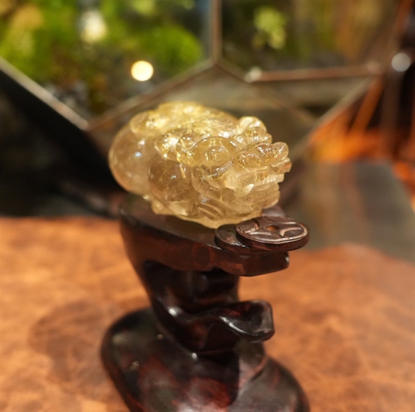 Cụ Tỳ Hưu thạch anh tóc vàng 987478 - CÓ ĐẾ - KG+