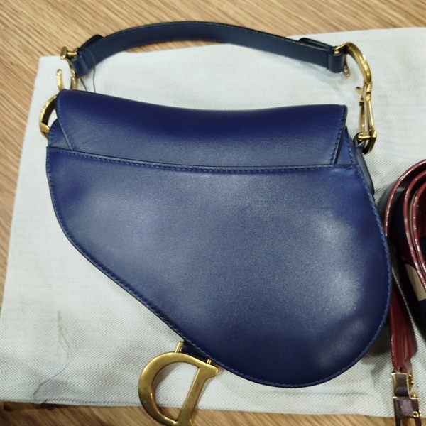 Túi dior yên ngựa xanh đen +