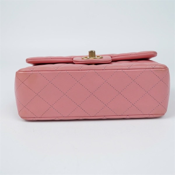 Túi Chanel Mini 8 hồng (28007416) sz20 (BQ) KG+