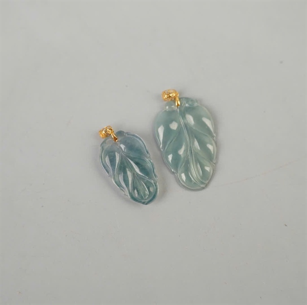 Mặt dây chiếc lá lam băng (Guatemala) KG+