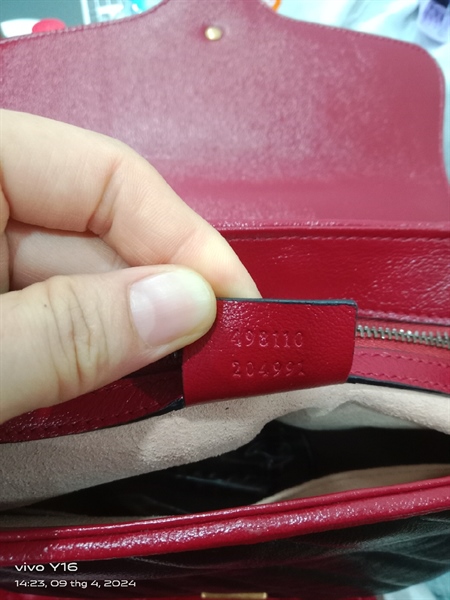 Túi GG Đen Viền Đỏ 26cm+