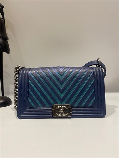 Túi Chanel 2 màu xanh KG+