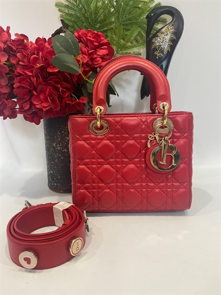 Túi lady Dior đỏ KG+