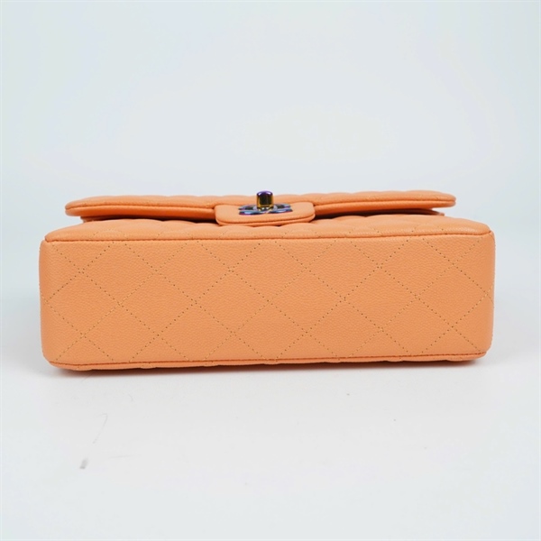 Túi Chanel Classic cam khóa màu (NH435HT7) sz23 (BMC) KG+